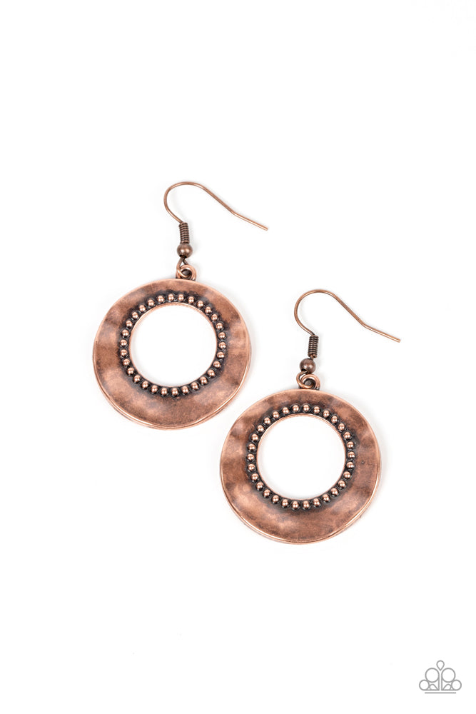 Paparazzi Earrings, Desert Diversity - Copper