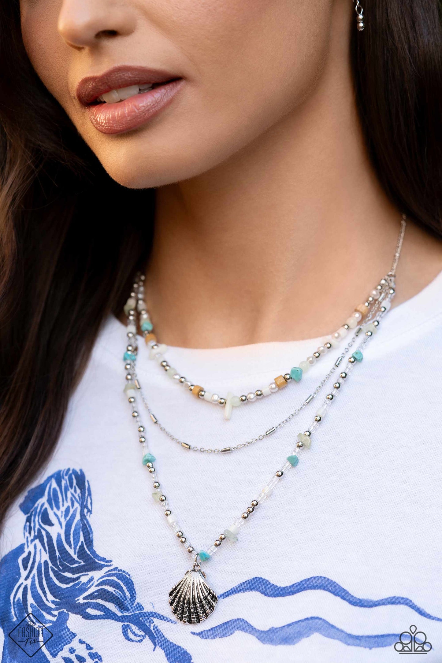 Paparazzi Fashion Fix Set Simply Sante Fe Blue, Turquoise, Brown, Seashell