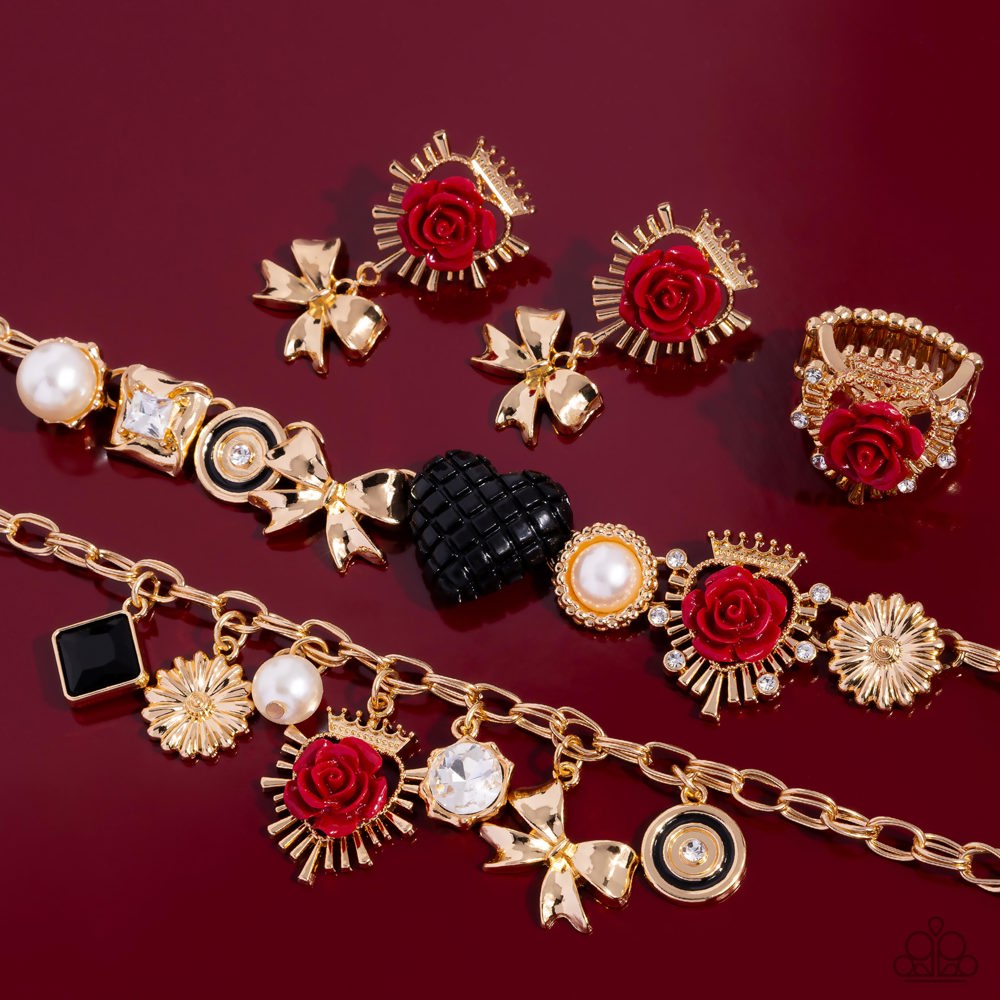 Paparazzi Fashion Fix Set Glimpses of Malibu Red & Black Hearts
