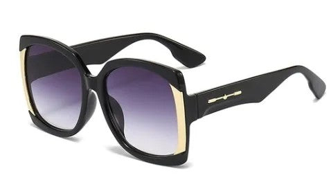 Classic Women Sunglasses Multi Color (Black, Gold)