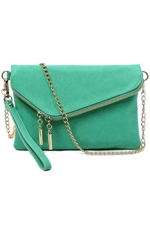 Chic Envelope Crossbody Clutch (Pink Fuchsia or Mint Green). Price Includes Shipping!