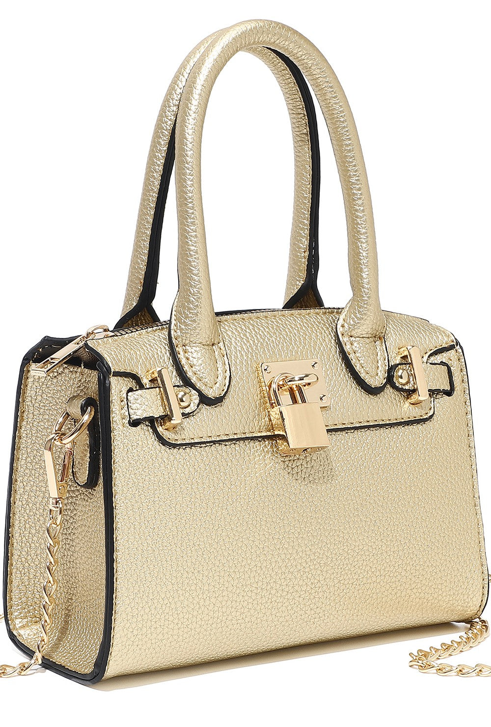 Classic Mini Satchel Bag (Gold). Price Includes Shipping!