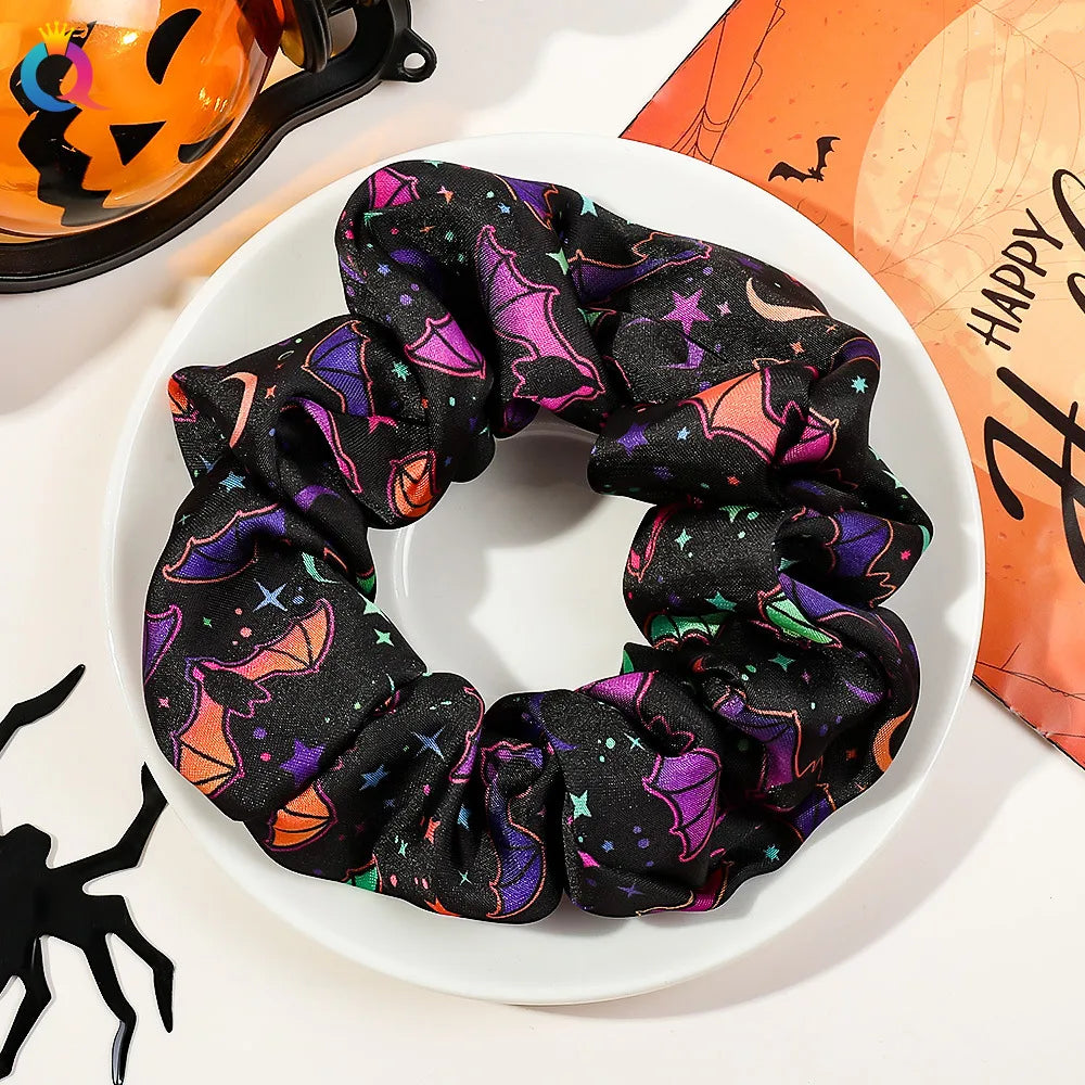 Halloween Bat Scrunchie (Black, Purple, Pink)