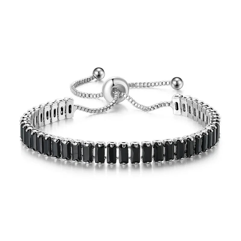 Fashion Copper Bracelet (Black, Silver)