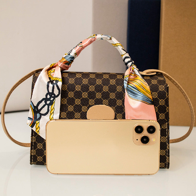 Fashion Mini Fashion Handbag (Multi Colors, Brown, Scarf)
