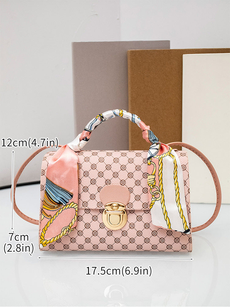 Fashion Mini Fashion Handbag (Multi Colors, Pink, Scarf)