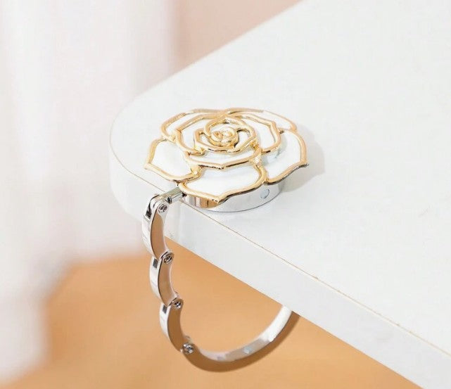 Folded Handbag Holder Table Hook (Multiple Color Roses)