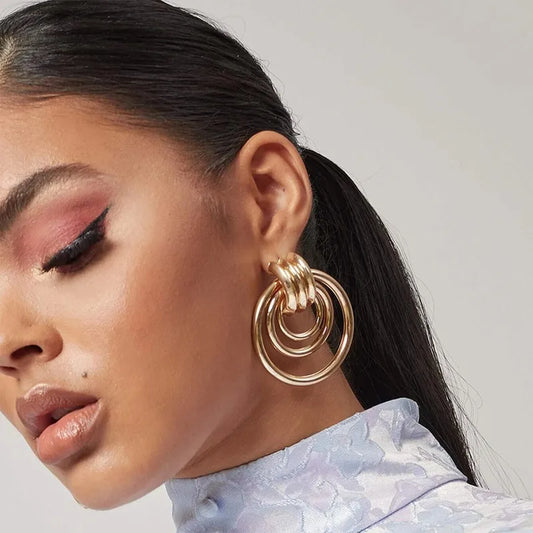 Hoop Fashion Earrings (Gold)