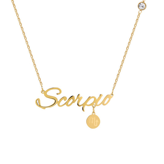 Scorpio Gold Tone Necklace