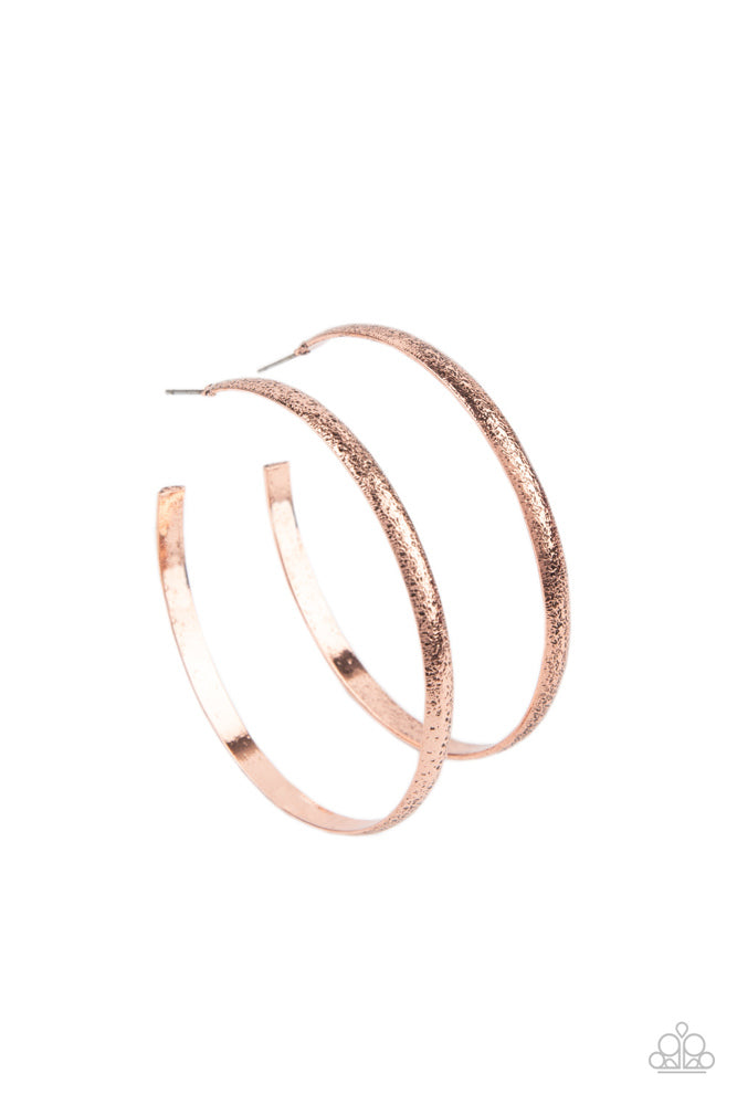 Paparazzi Earrings, Rustic Radius - Copper