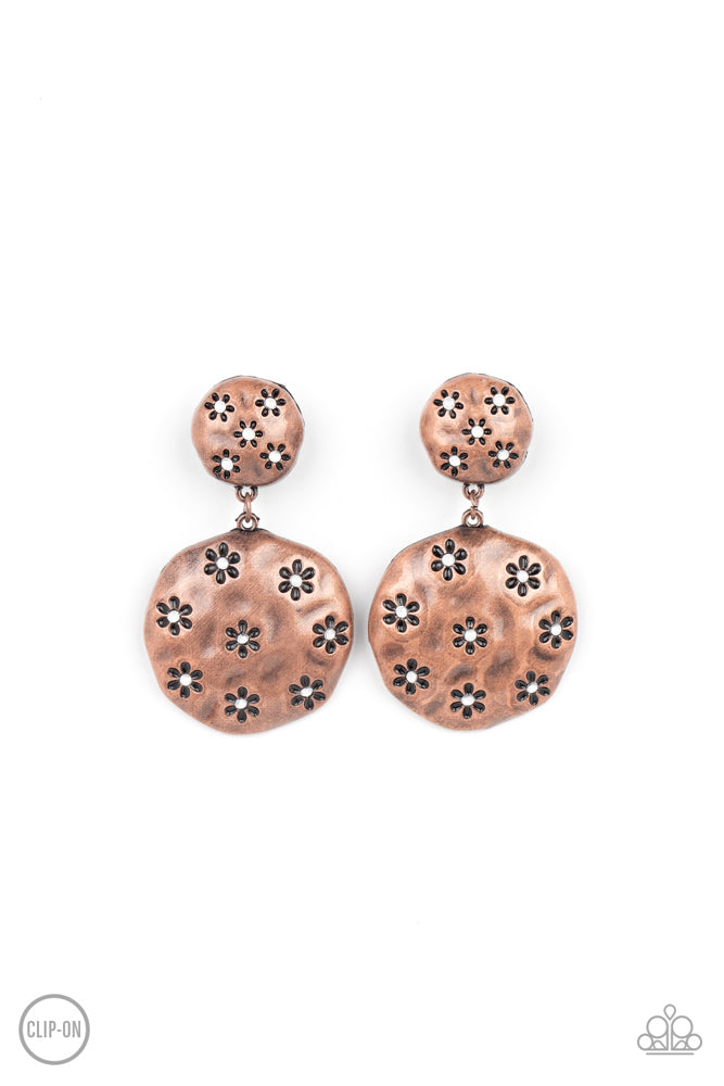 Paparazzi Earrings, Industrial Fairytale - Copper