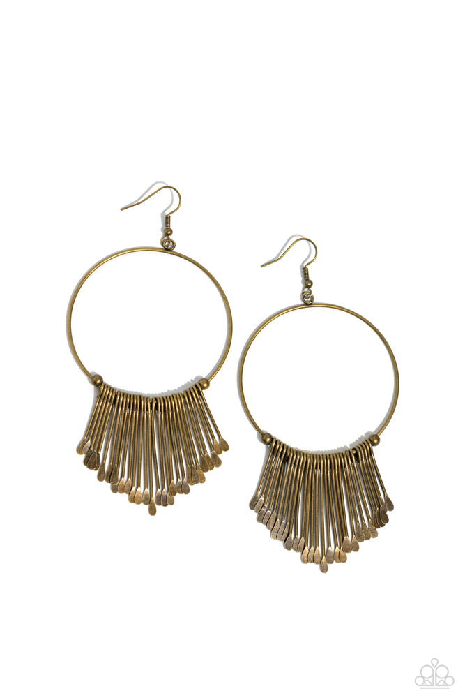 Paparazzi Earrings, The Little Dipper - Brass