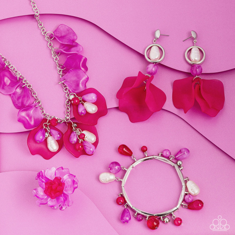 Paparazzi Fashion Fix Set Glimpses of Malibu Rose Pink, Silver