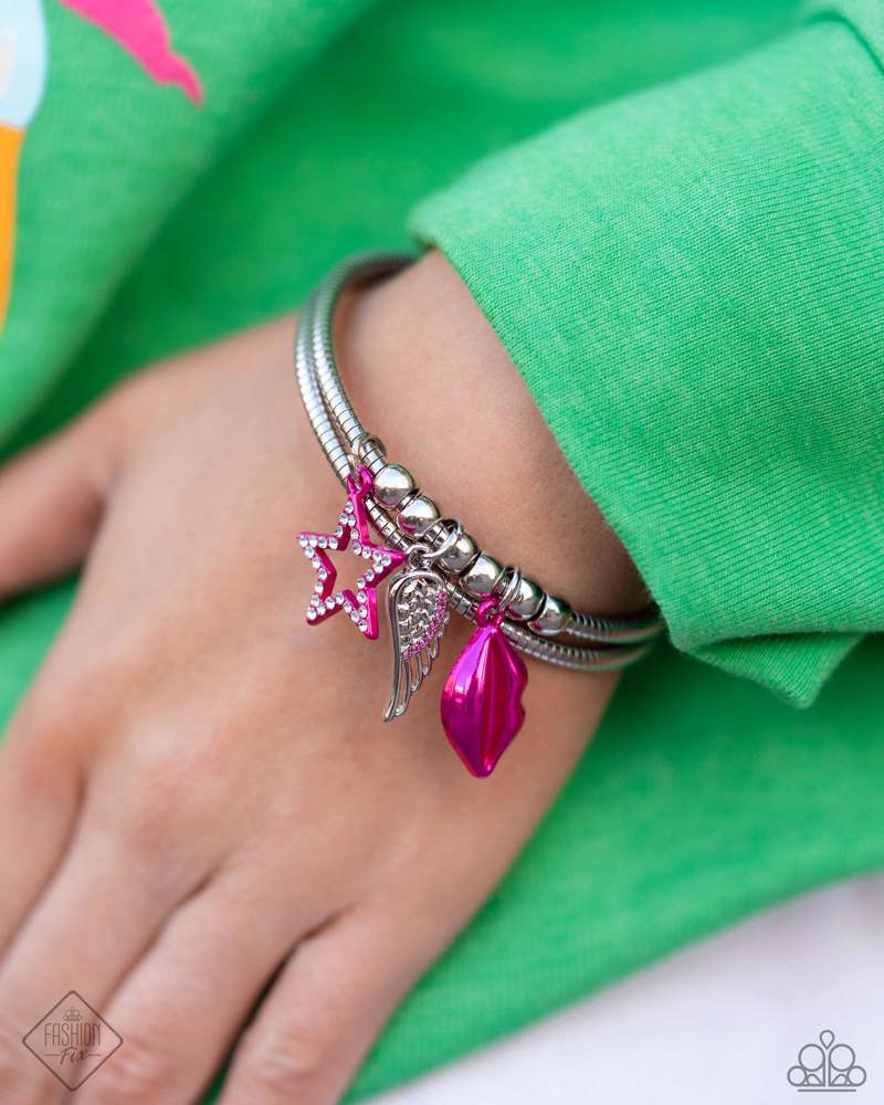 Paparazzi Fashion Fix Set Simply Sunset Sightings Hot Pink, Silver