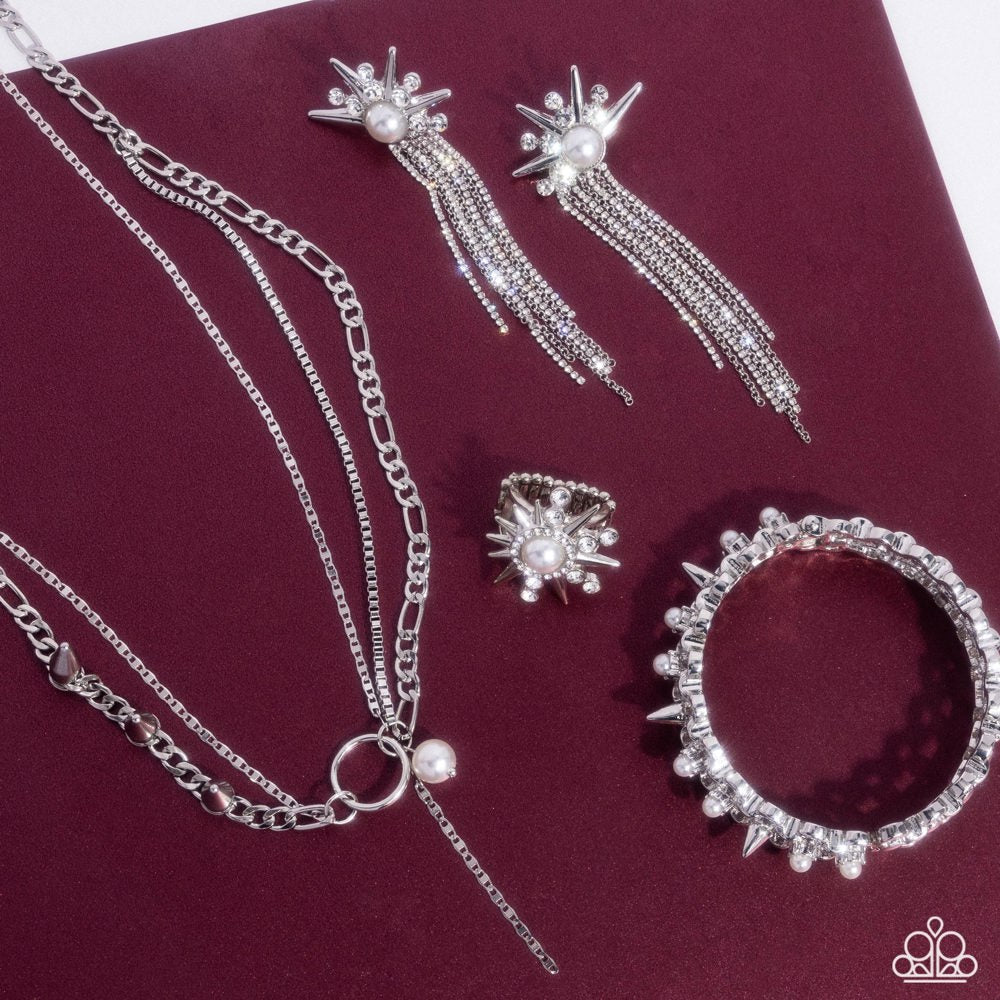 Paparazzi Fashion Fix Set Magnificent Musings Silver, Pink, Pearl