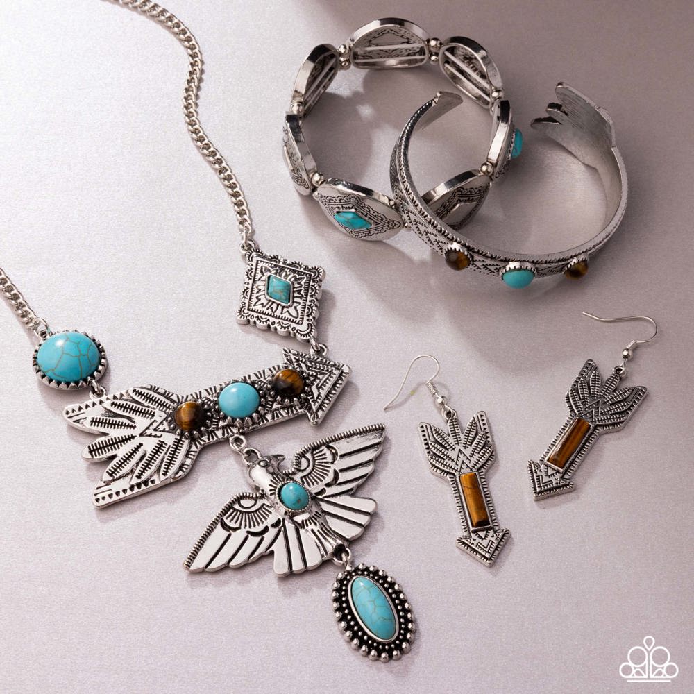 Paparazzi Fashion Fix Set Simply Sante Fe Blue, Turquoise, Silver, Brown