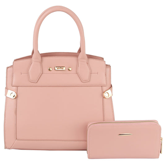 Classic 2-Piece Satchel & Wallet Set (Pink). Price Includes Shipping!