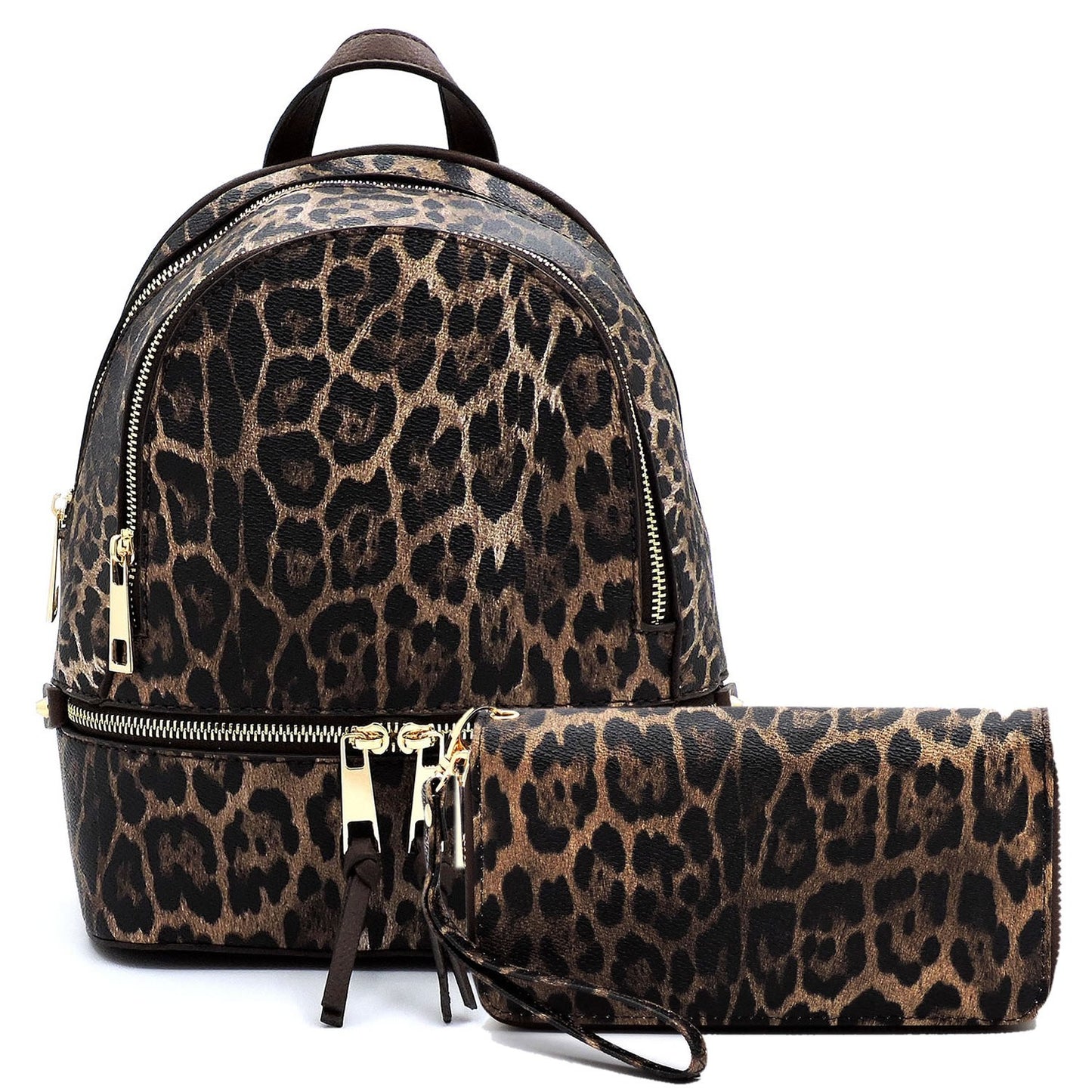 Leopard Print Backpack Set (Brown or Black). Price Includes Shipping!