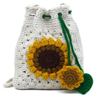 Boho Mini Sunflower Crochet Crossbody Bag. Price Includes Shipping!