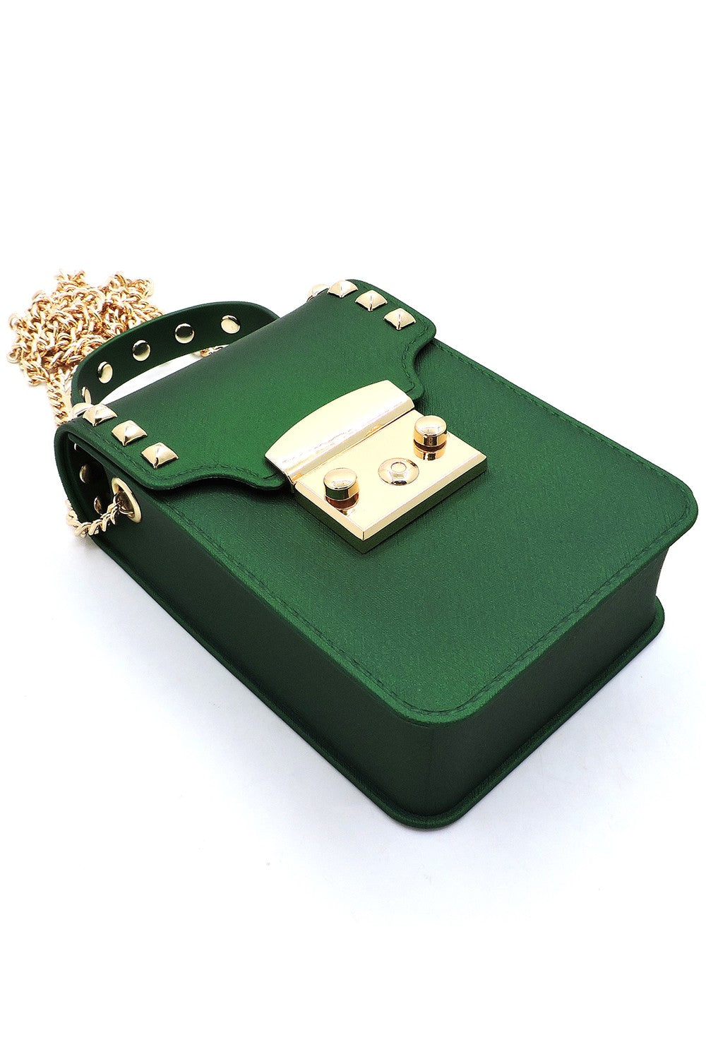 Luxe Studded Mini Crossbody Bag (Black or Green). Price Includes Shipping!