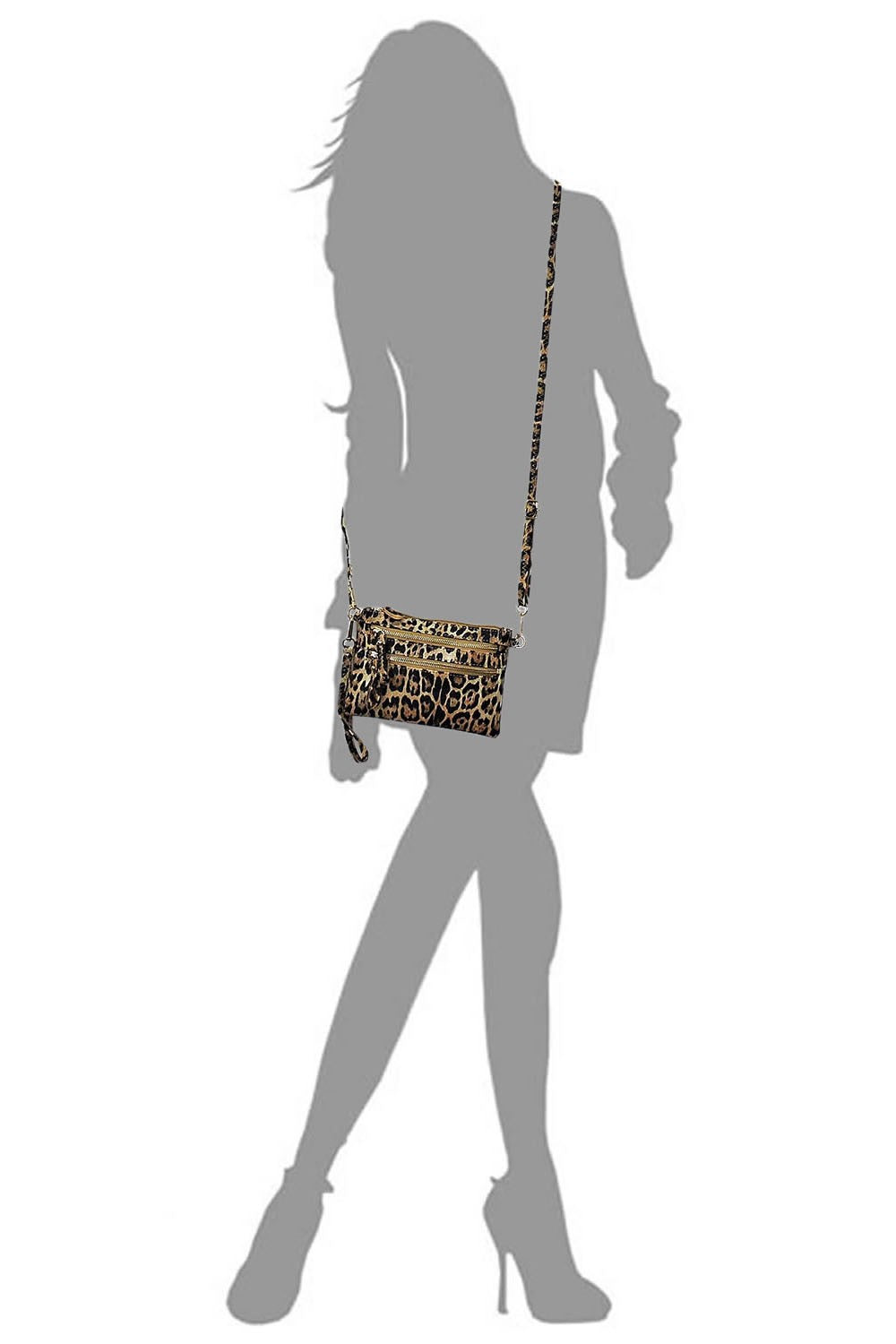 Wild Side Crossbody Clutch (Tan or Brown Leopard Print). Price Includes Shipping!