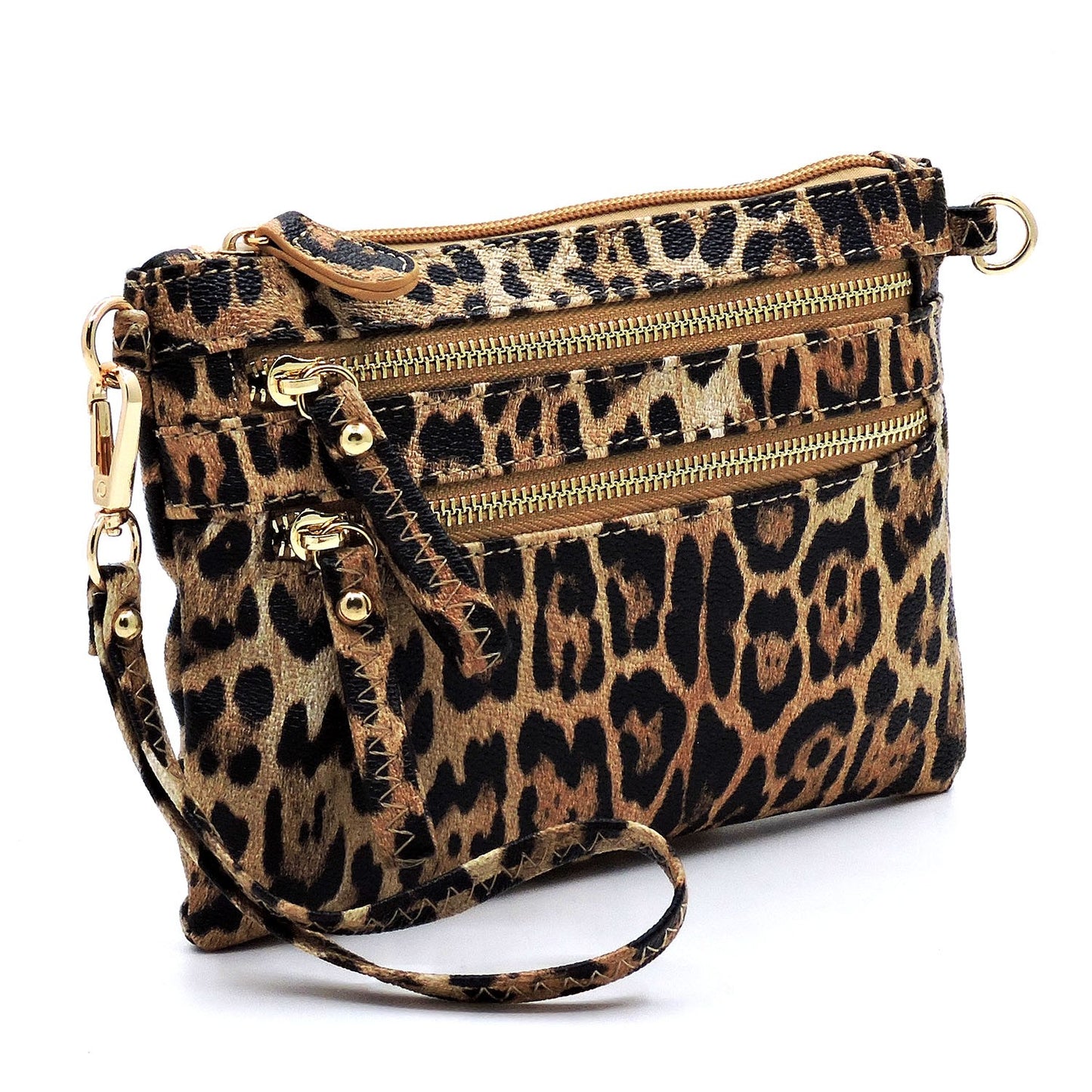 Wild Side Crossbody Clutch (Tan or Brown Leopard Print). Price Includes Shipping!