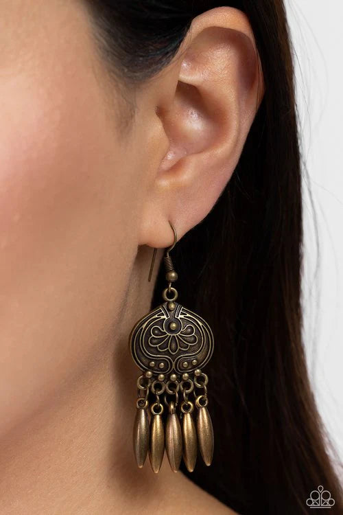 Paparazzi Earrings, Future, Pasture & Present - Copper