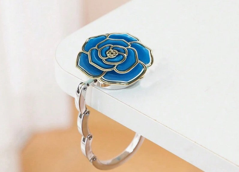 Folded Handbag Holder Table Hook (Multiple Color Roses)