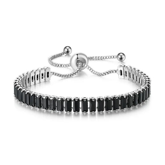 Fashion Copper Bracelet (Black, Silver)