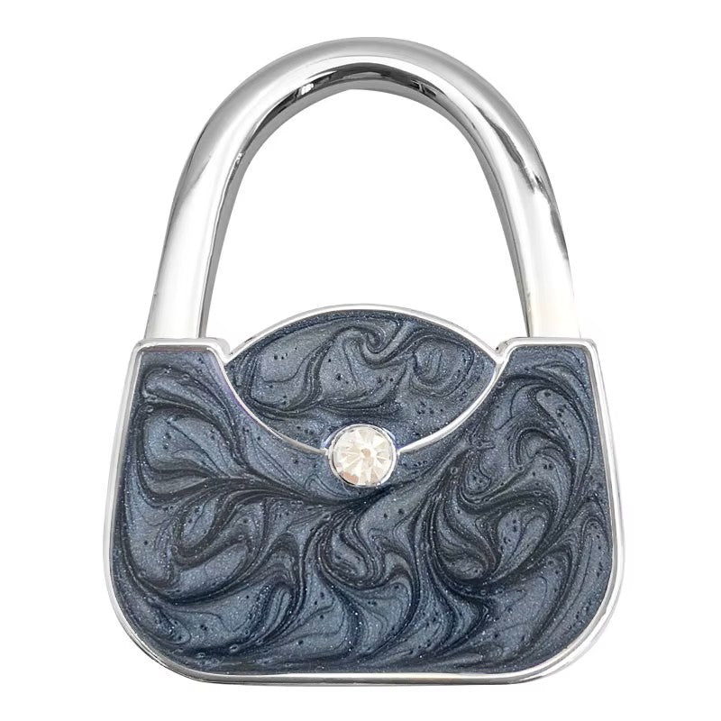 Folded Handbag Holder Table Hook (Purse Shape, Black, Gray)