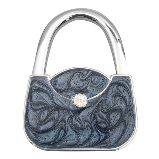 Folded Handbag Holder Table Hook (Purse Shape, Black, Gray)