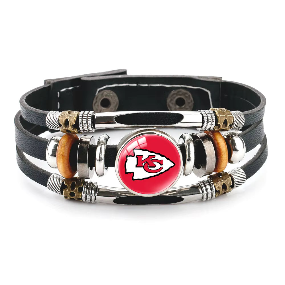 Kansas City Chiefs Faux Leather Bracelet (Unisex)