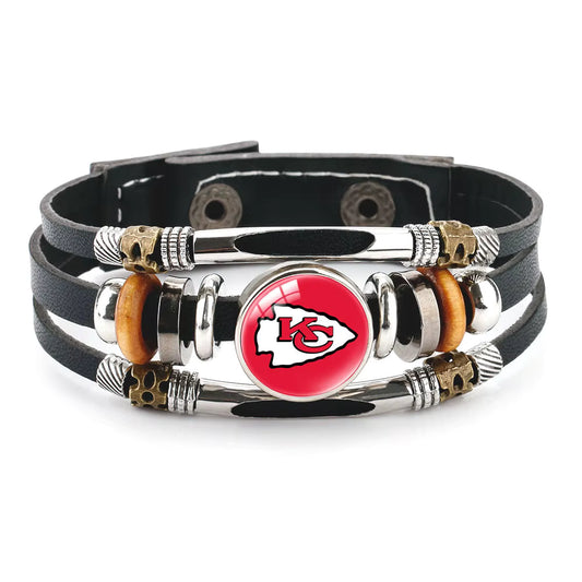 Kansas City Chiefs Faux Leather Bracelet (Unisex)