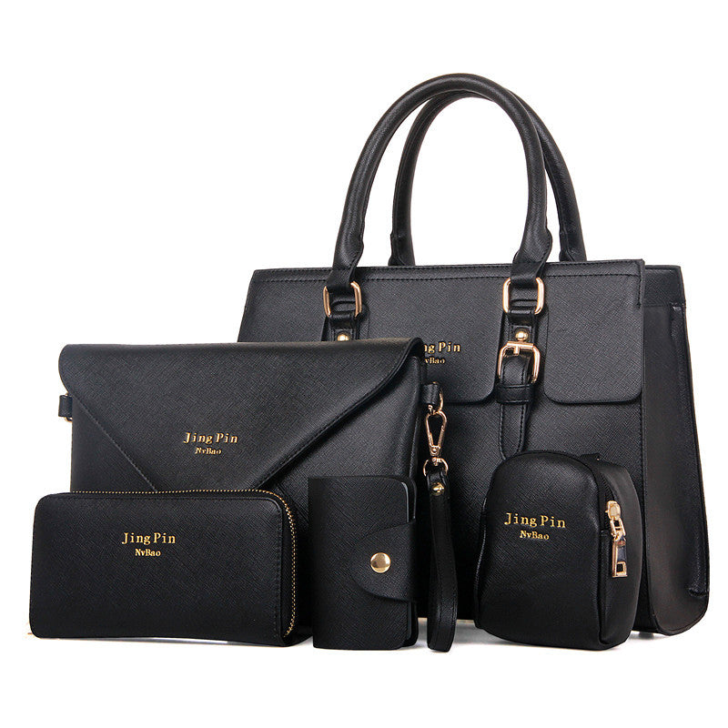 5 Piece Fashion Purse Set  (Black)