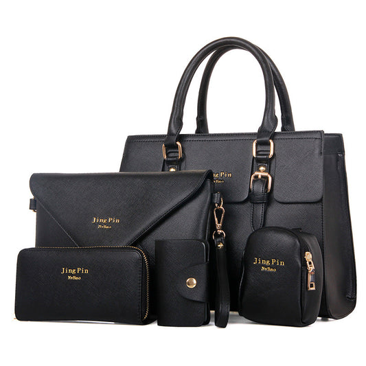 5 Piece Fashion Purse Set  (Black)