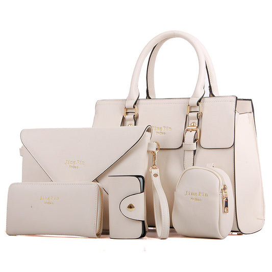 5 Piece Fashion Purse Set  (Beige)