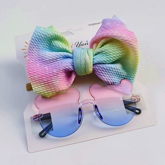 Cute Kids Bow &  Sunglasses (Multi Colors)
