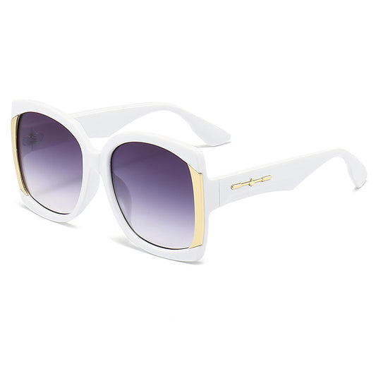 Classic Women Sunglasses Multi Color (White, Gold)
