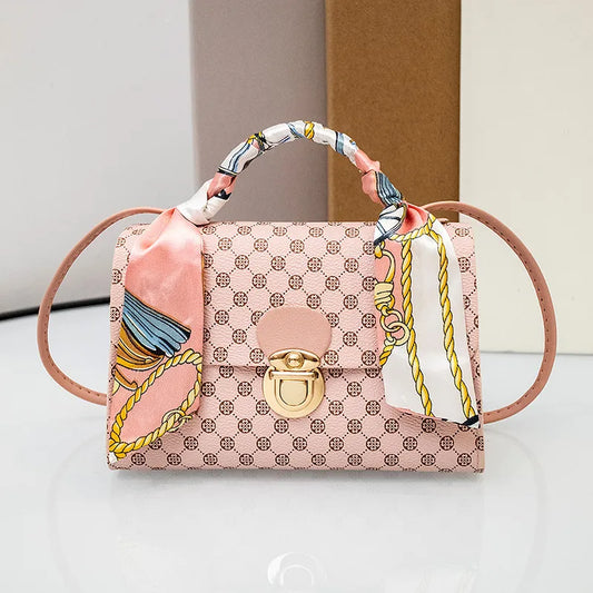 Fashion Mini Fashion Handbag (Multi Colors, Pink, Scarf)