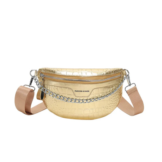 Fashion Fanny Travel Pack Vintage (Metallic Gold, Silver)