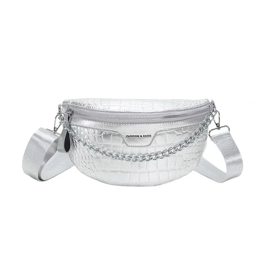 Fashion Fanny Travel Pack Vintage (Metallic Silver)