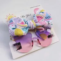 Cute Kids Bow &  Sunglasses (Multi Colors)