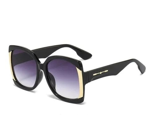 Classic Women Sunglasses Multi Color (Black, Gold)