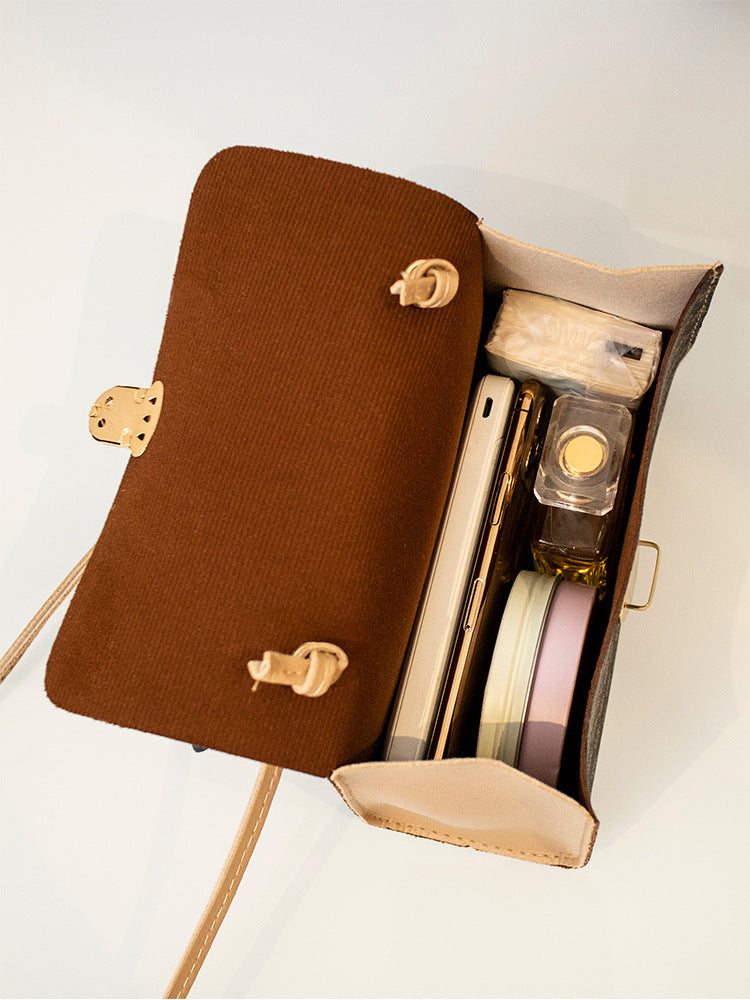 Fashion Mini Fashion Handbag (Multi Colors, Brown, Scarf)