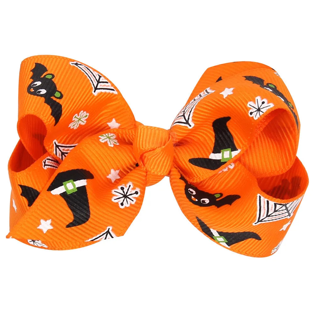 Halloween Mini Bow (Black, Orange, White)