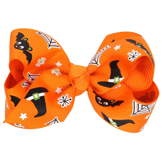 Halloween Mini Bow (Black, Orange, White)