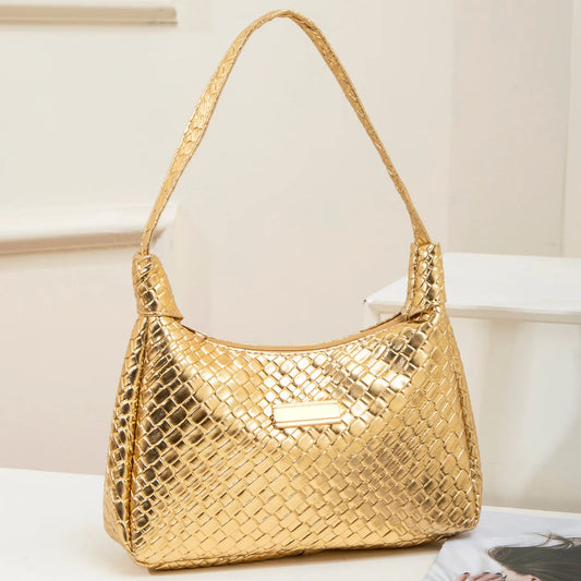 Woven Shoulder Bag (Gold) Price Includes Shipping!